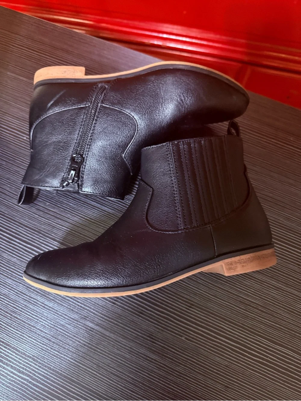 Girls Black ankle booties